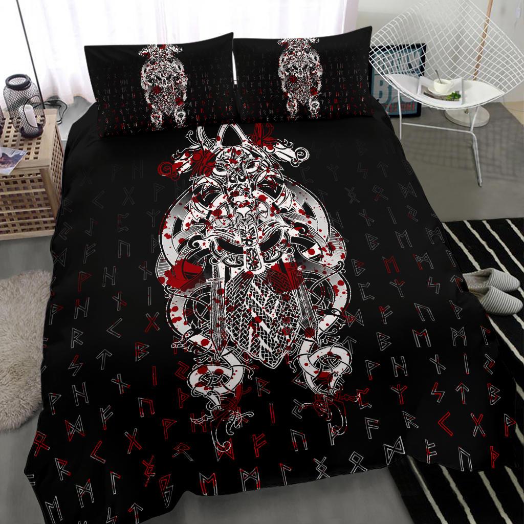 Viking Bedding Set Tyr Tattoo Blood