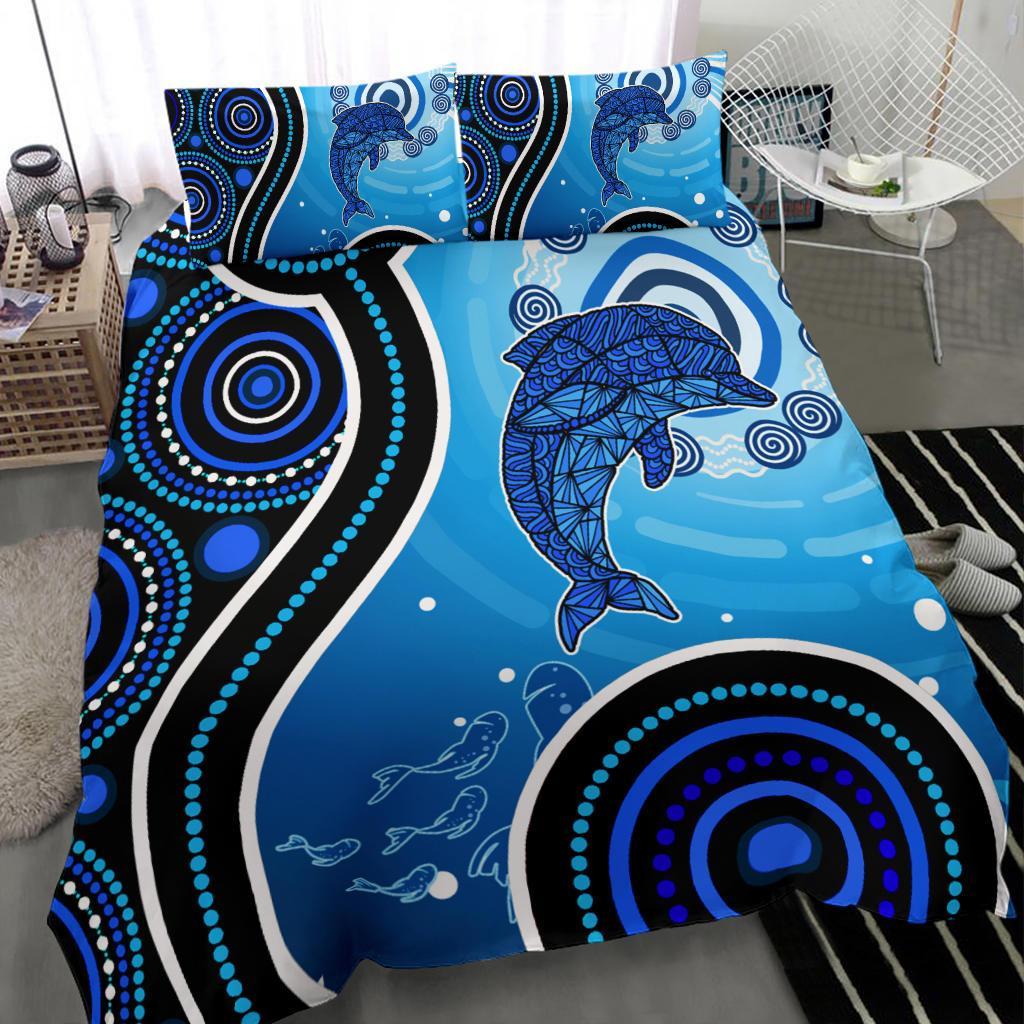 Aboriginal Bedding Set - Dolphin And Aboriginal Dot Patterns