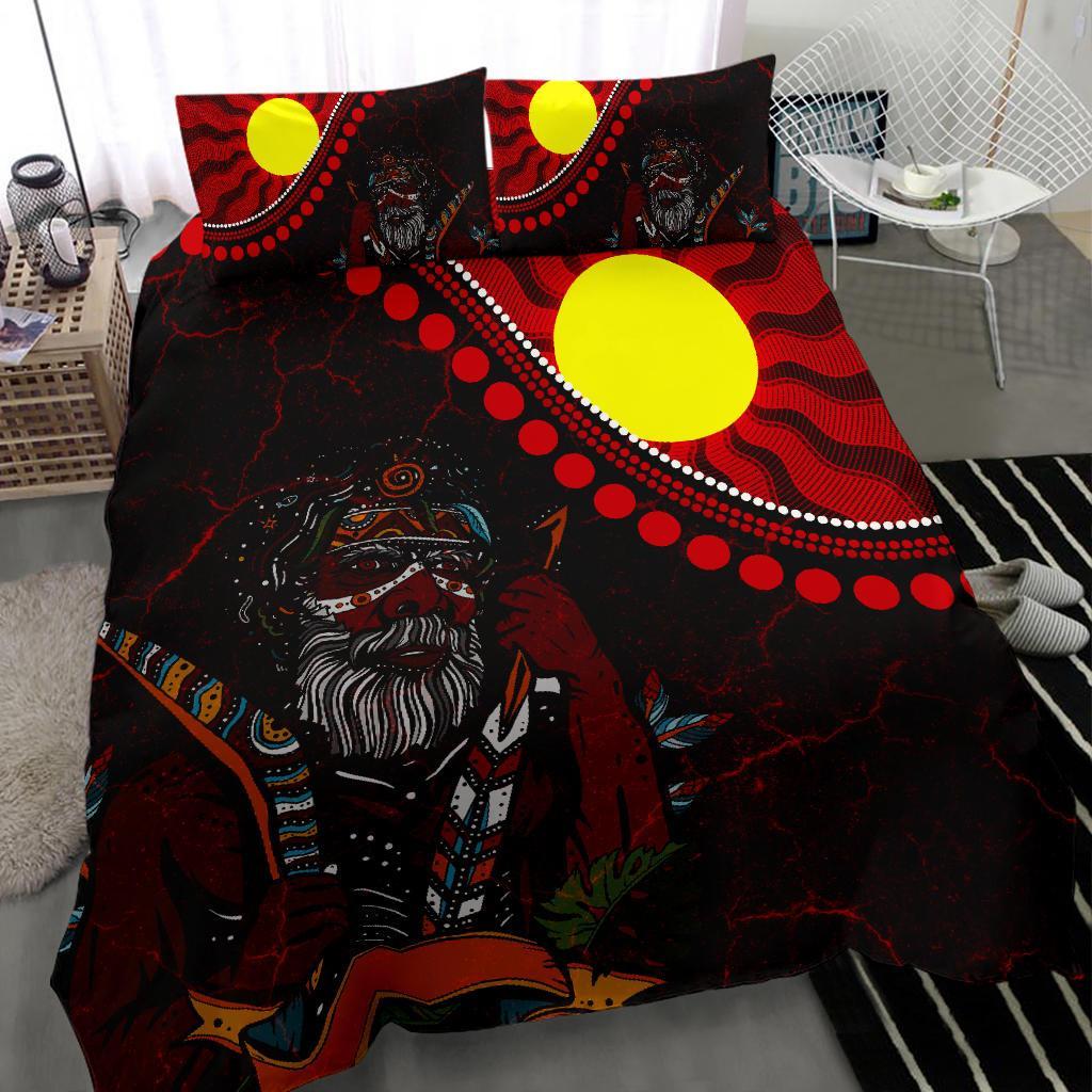 Aboriginal Bedding Set - Indigenous People And Sun