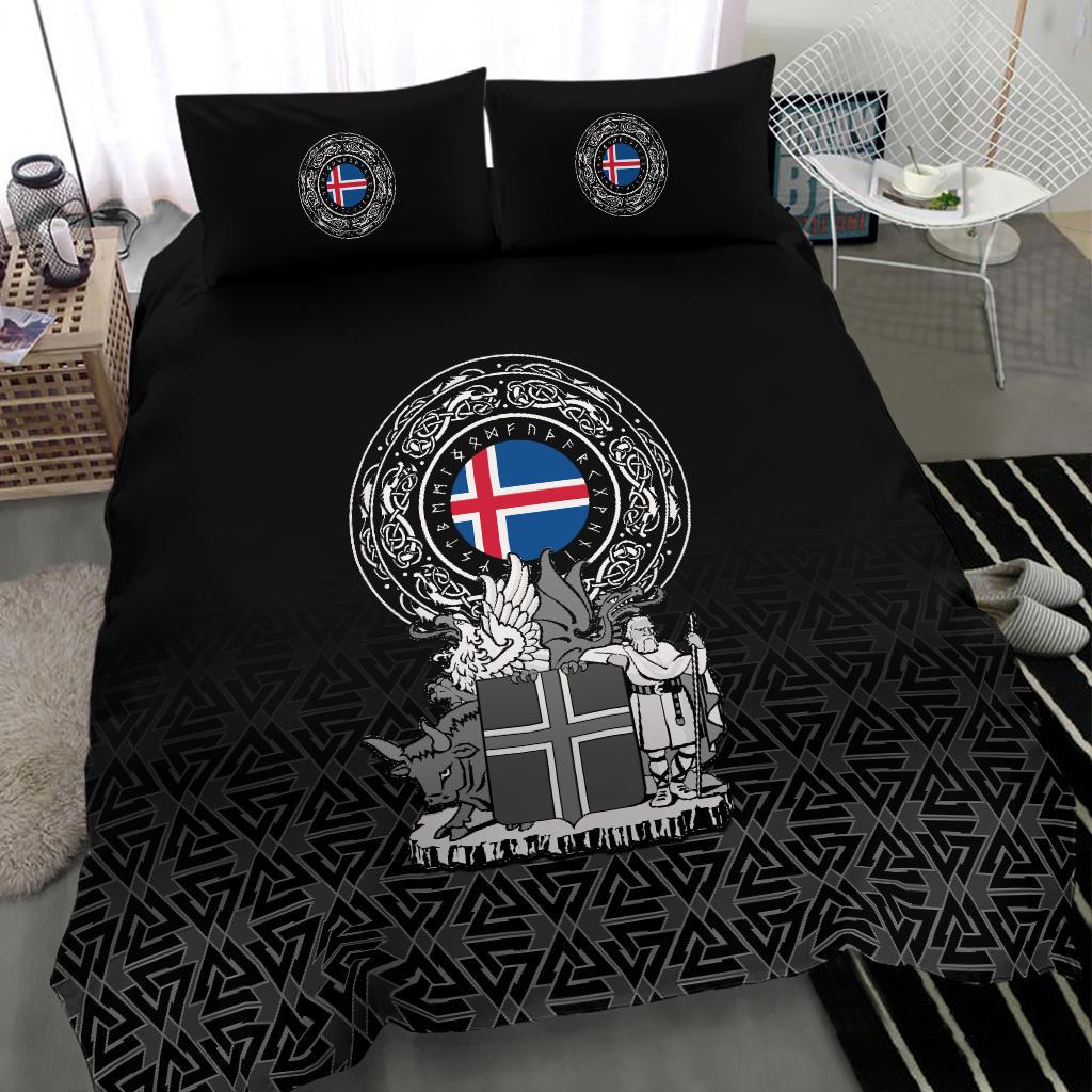 Viking Bedding Set Iceland Coat Of Arms