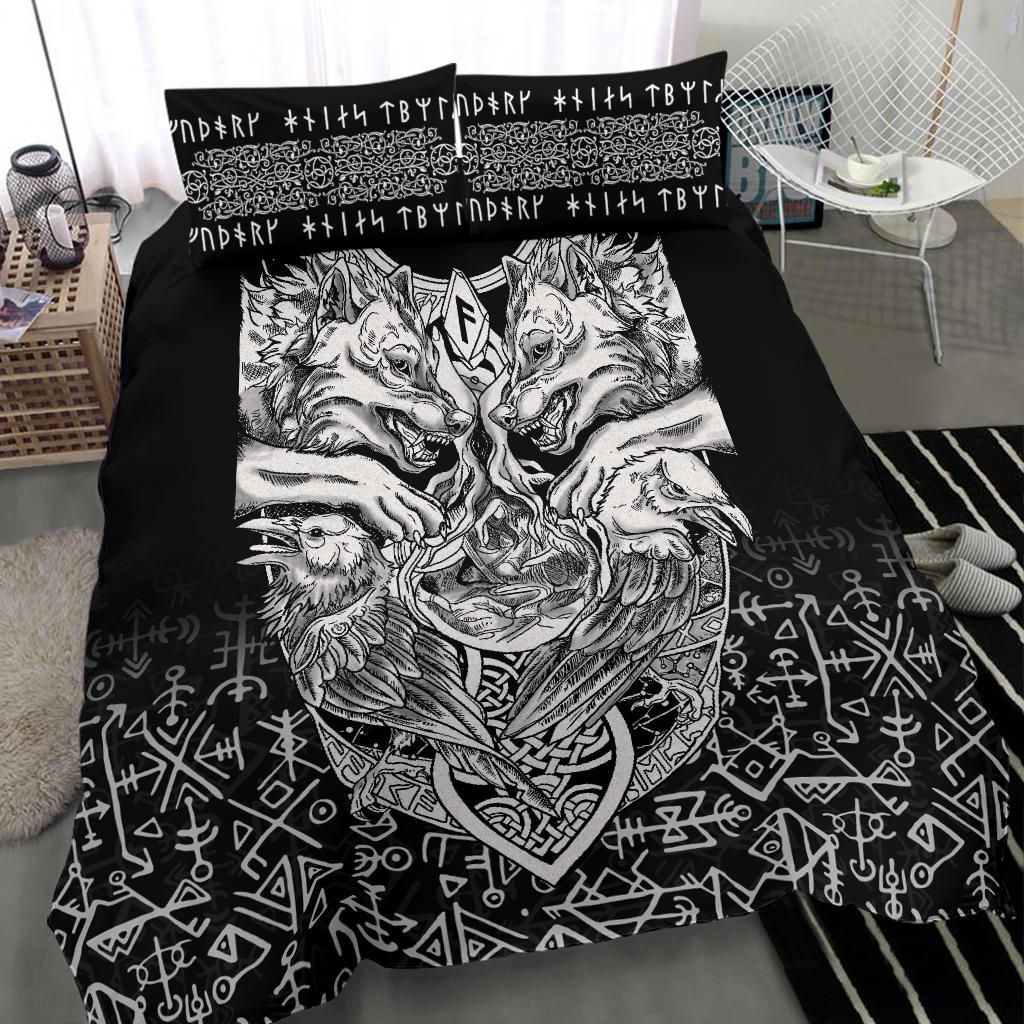 Viking Bedding Set Wolf And Raven Special