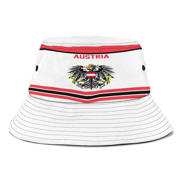 Austria Bucket Hat Flag & Coat Of Arms Hockey Style