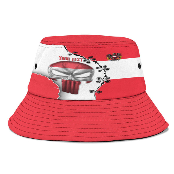 Austria Bucket Hat Flag & Coat Of Arms Skull Style