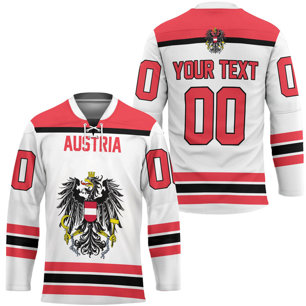 Austria Hockey Jersey Flag & Coat Of Arms Hockey Style