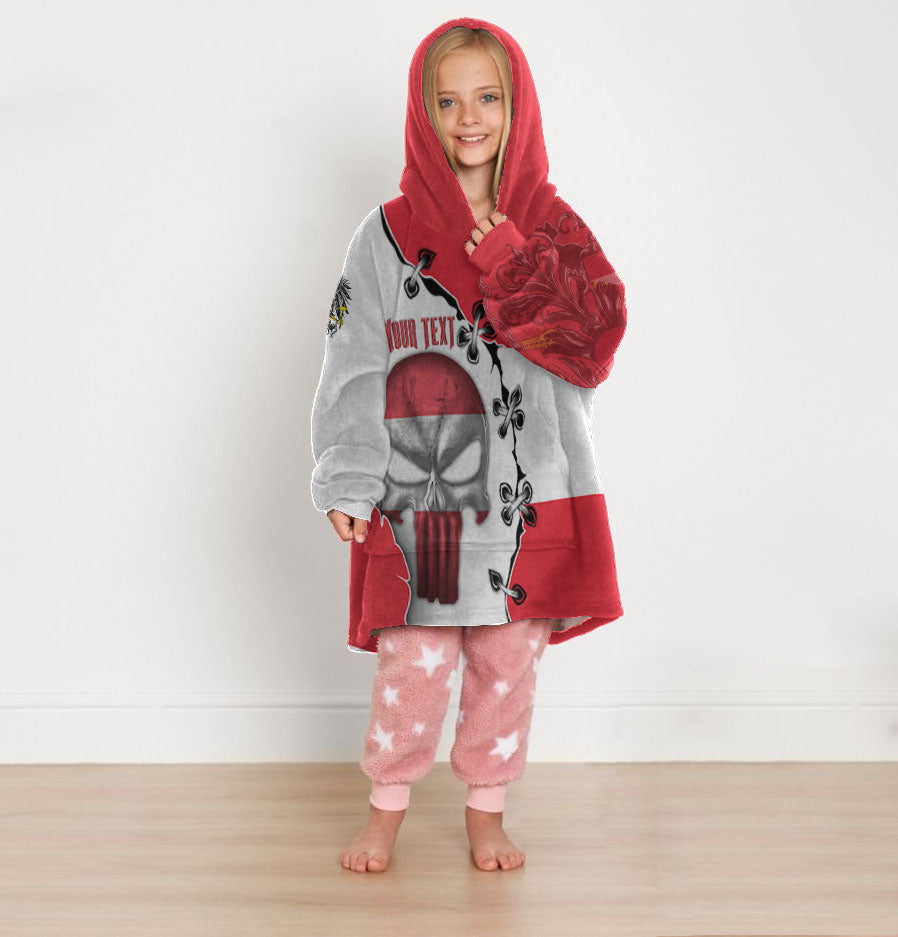 Austria Kid Snug Hoodie Flag & Coat Of Arms Skull Style