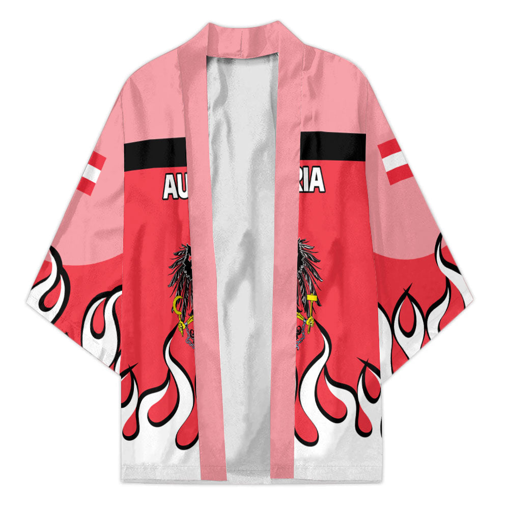 Austria Kimono Flag & Coat Of Arms Fire Hockey Style