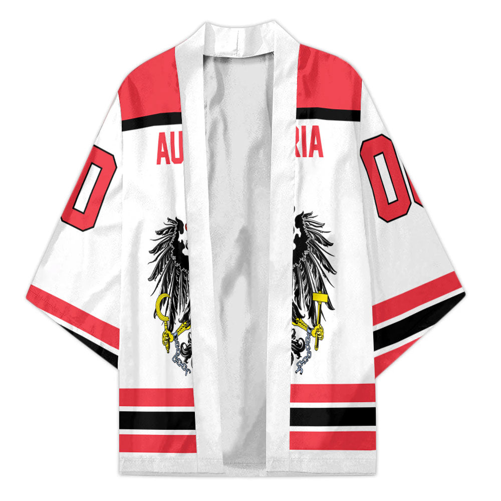 Austria Kimono Flag & Coat Of Arms Hockey Style