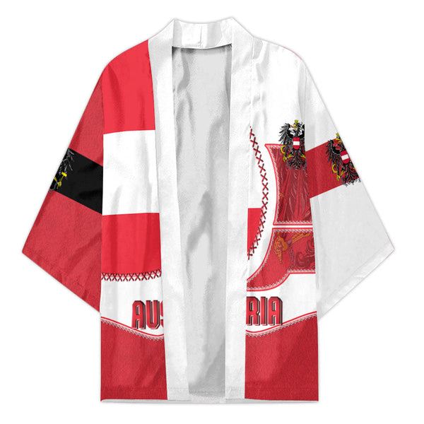 Austria Kimono Flag & Coat Of Arms Leather Style