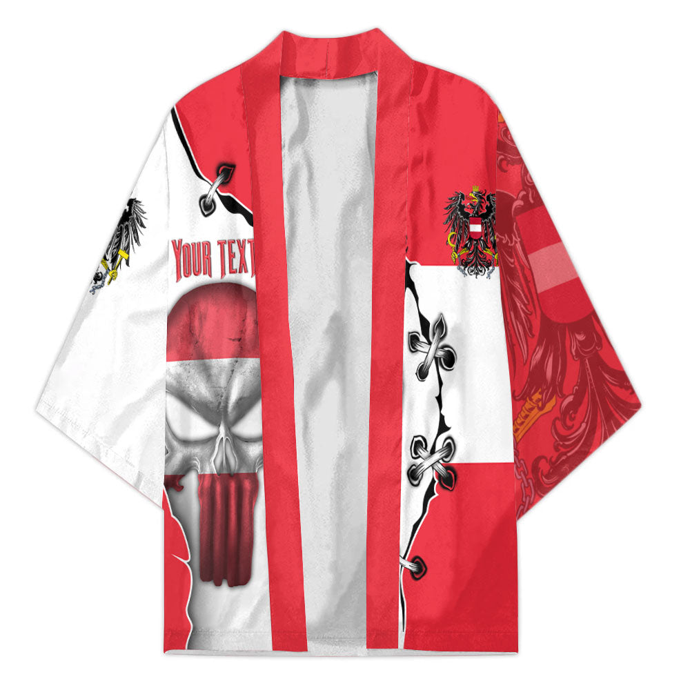 Austria Kimono Flag & Coat Of Arms Skull Style