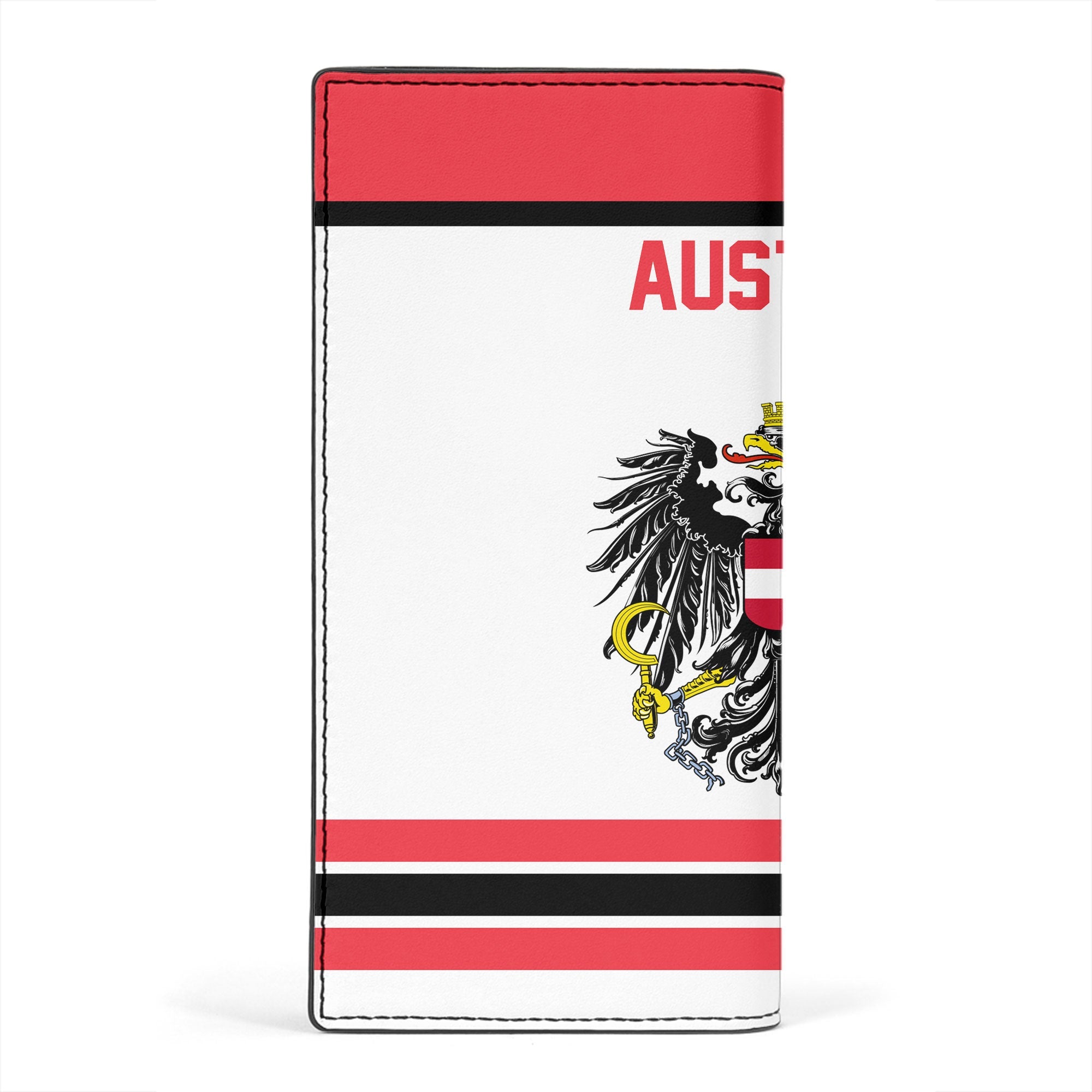 Austria Leather Wallet Flag & Coat Of Arms Hockey Style