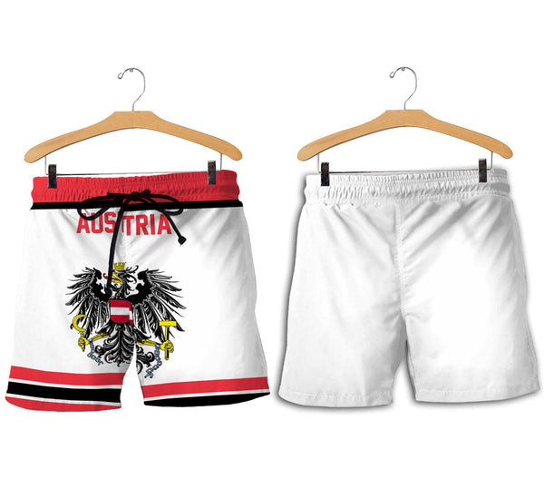 Austria Men Short Flag & Coat Of Arms Hockey Style