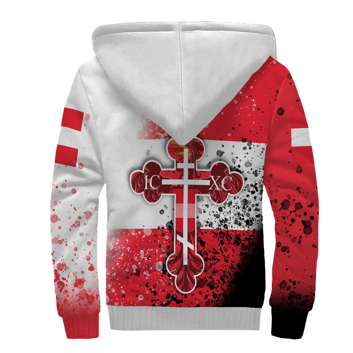 Austria Sherpa Hoodie Flag & Coat Of Arms Orthodox Style