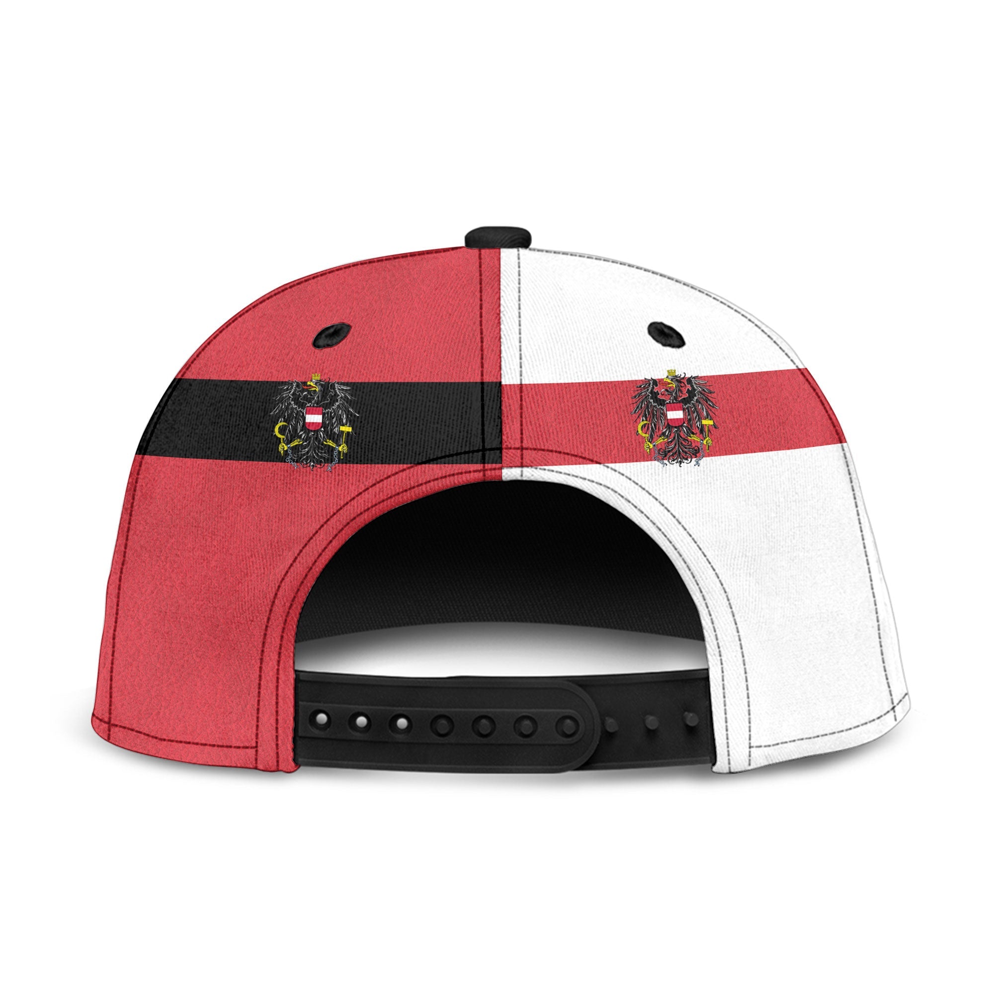 Austria Snapback Hat Flag & Coat Of Arms Leather Style