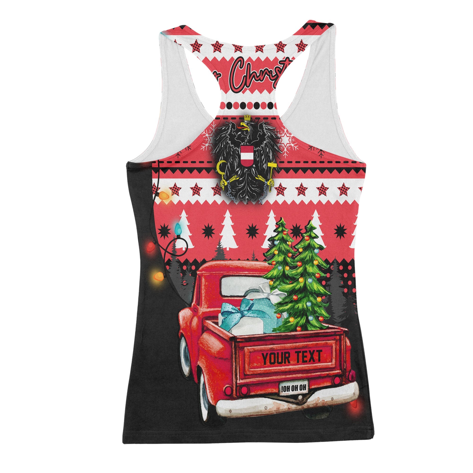 Austria Women Tank Top Coat Of Arms Christmas Style