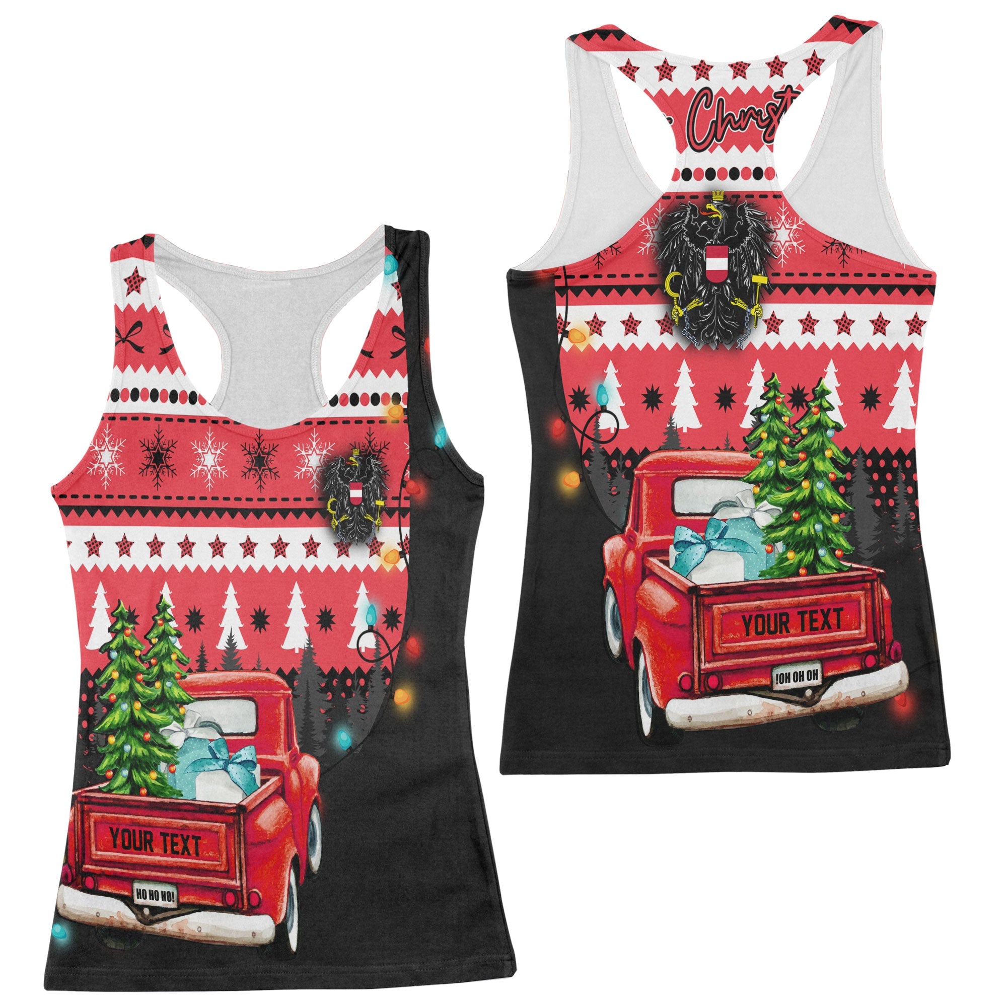 Austria Women Tank Top Coat Of Arms Christmas Style