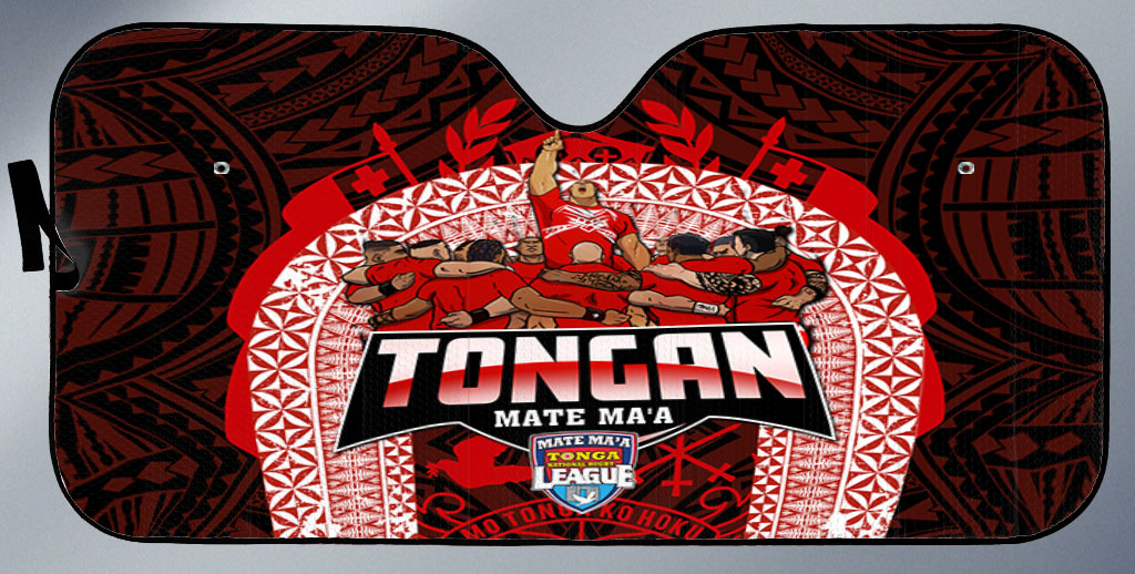 Tonga Mate Ma'a Rugby League Car Sun Shade