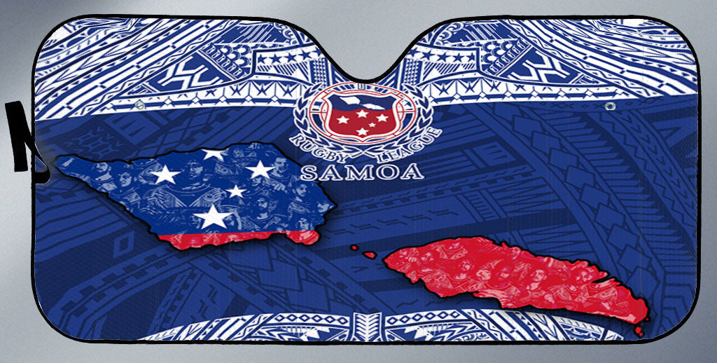 Samoa TOA Rugby Car Sun Shade Map Style