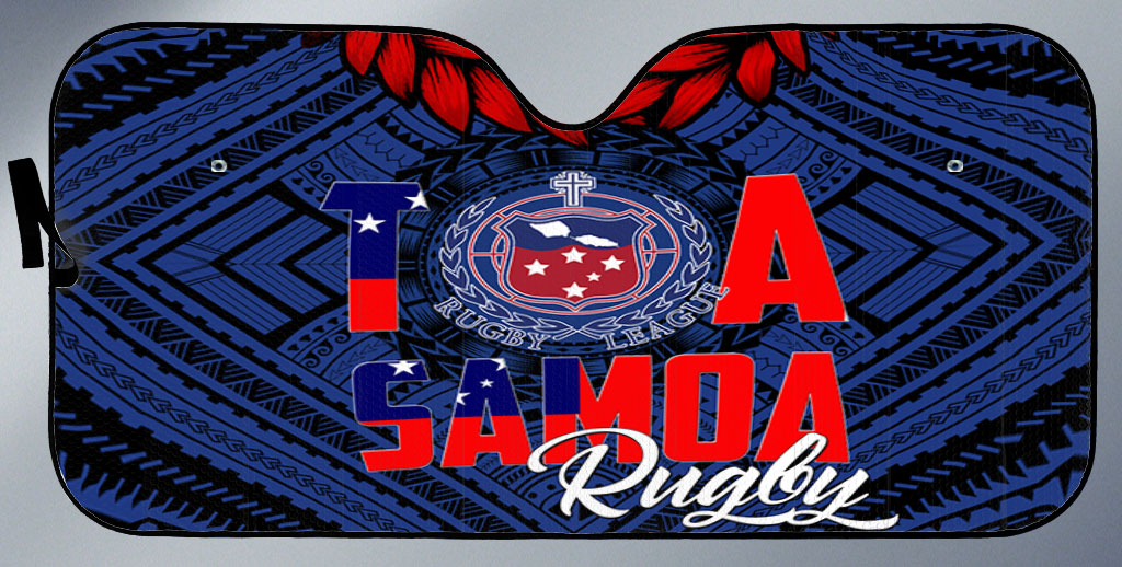 Polynesian Samoa Car Sun Shade Toa Samoa Rugby Ula Fala Style