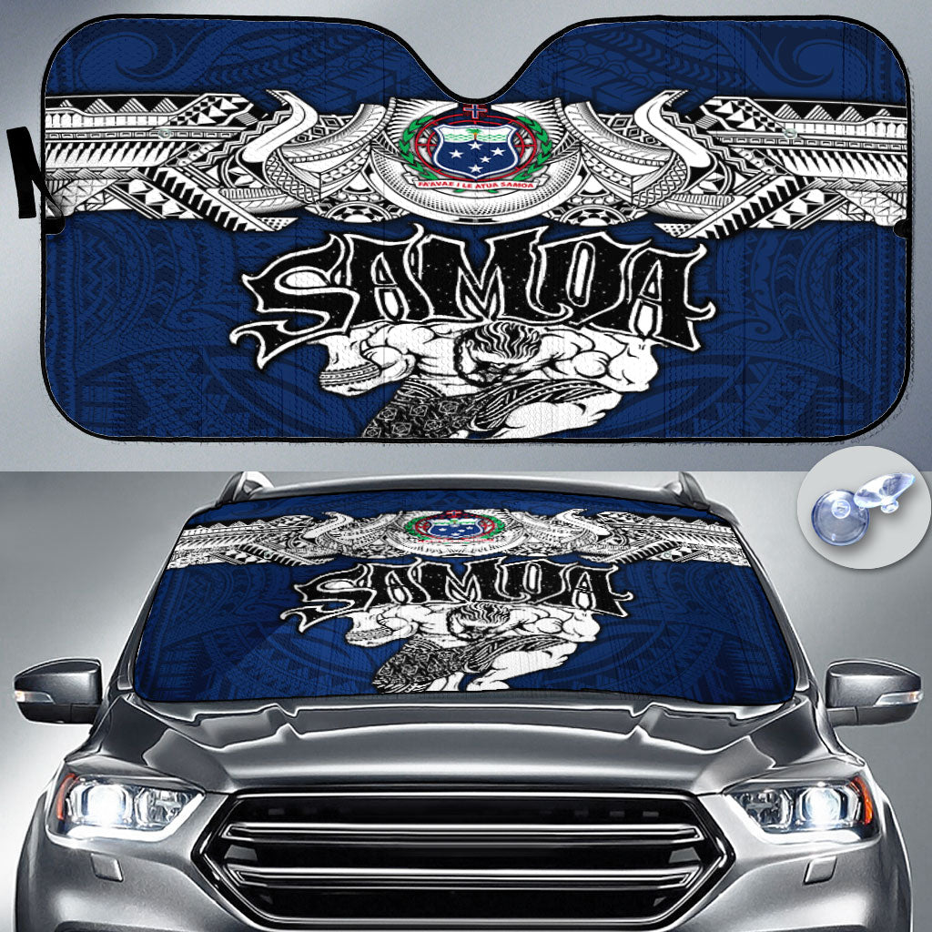 Samoa Warrior Car Sun Shade