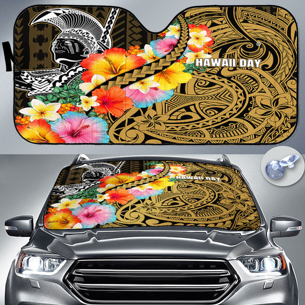 Hawaii Day King Kamehameha Car Sun Shade