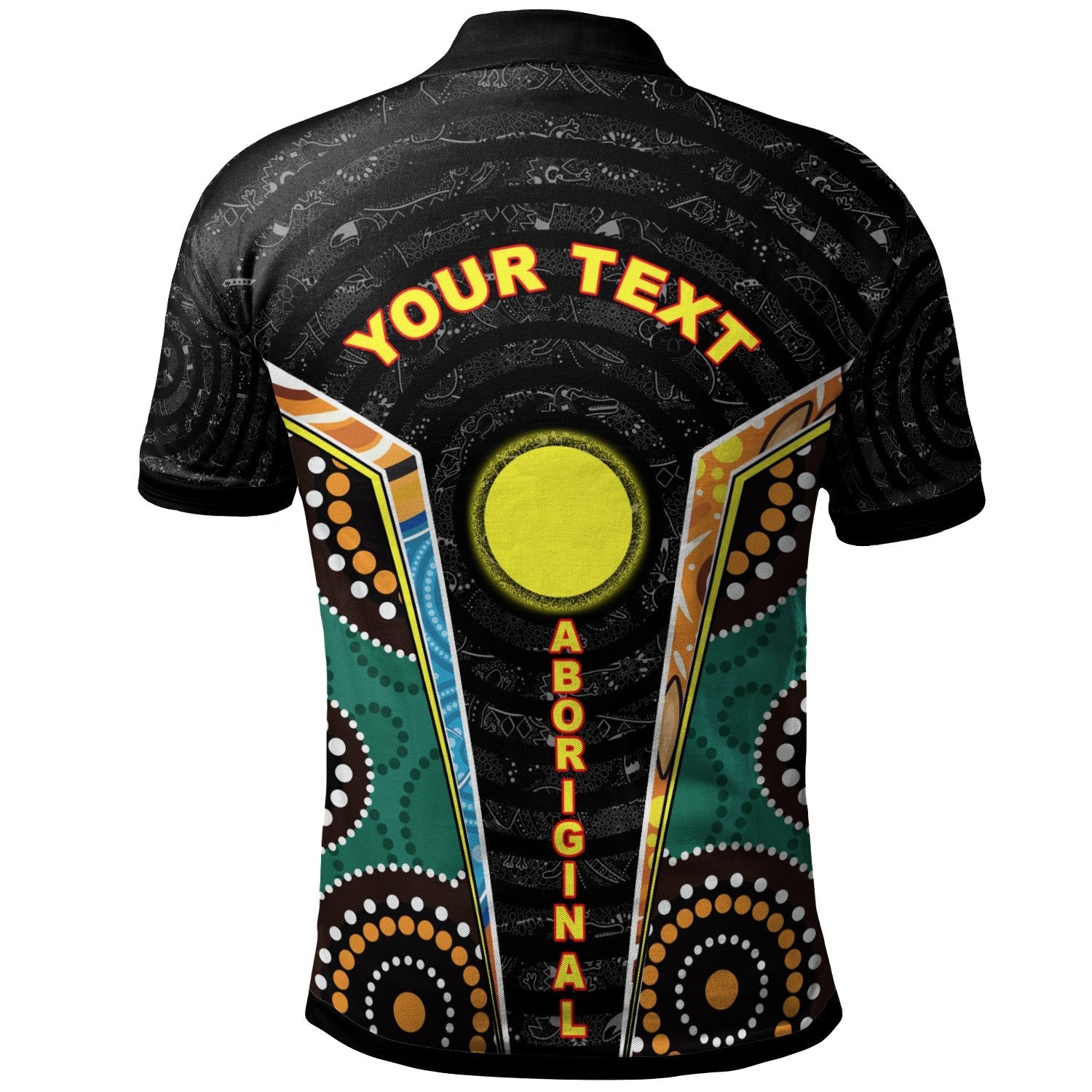Aboriginal Polo - (Custom Text) Aboriginal Lives Matter Style Tornado Polo Shirt