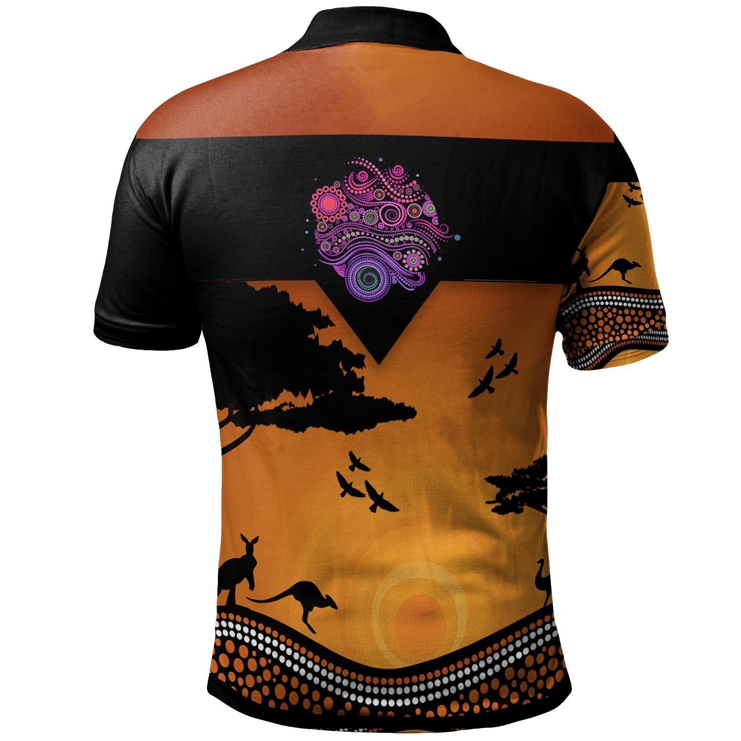 Aboriginal Polo - Aboriginal In My Heart Sun Set Polo Shirt