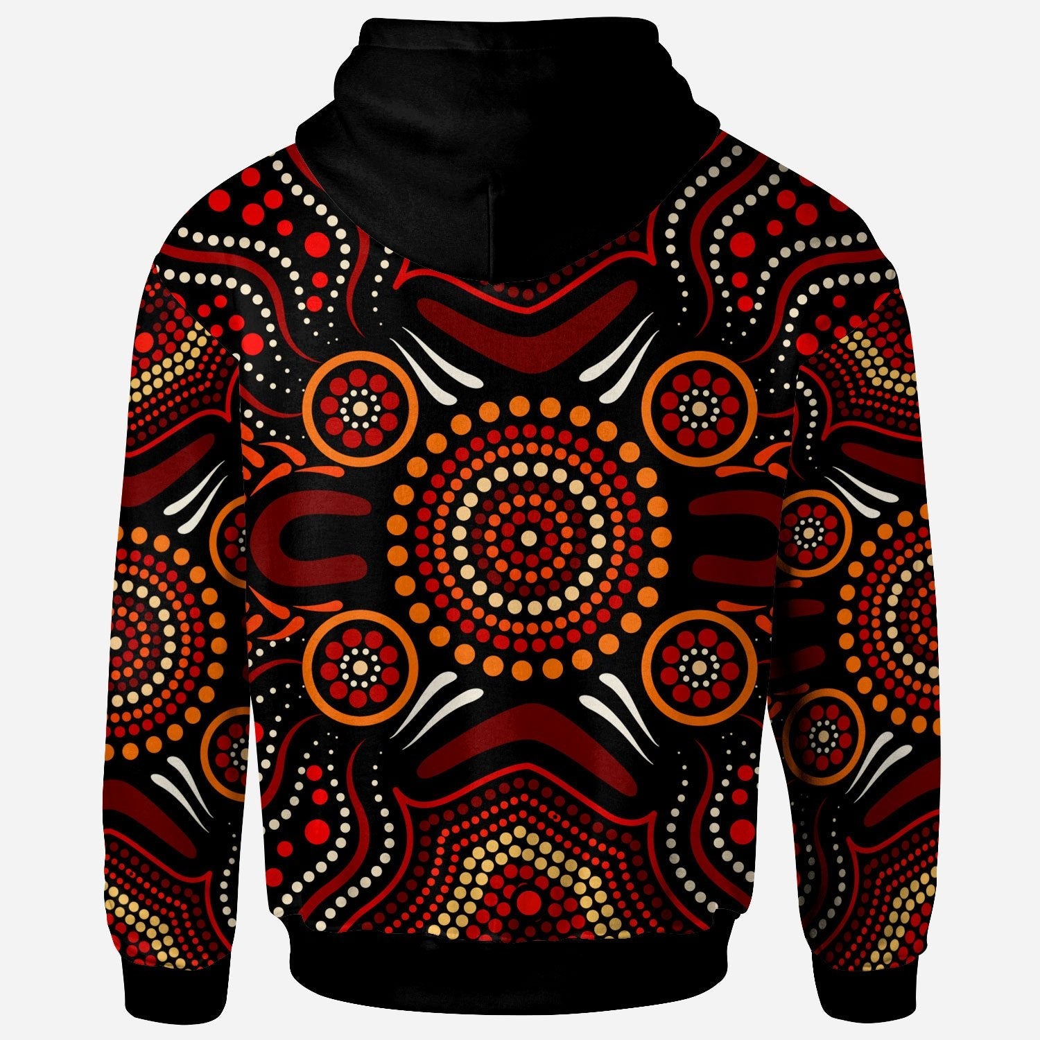 Aboriginal Personalised Hoodie - Aboriginal Boomerangs With Dot Painting Pattern