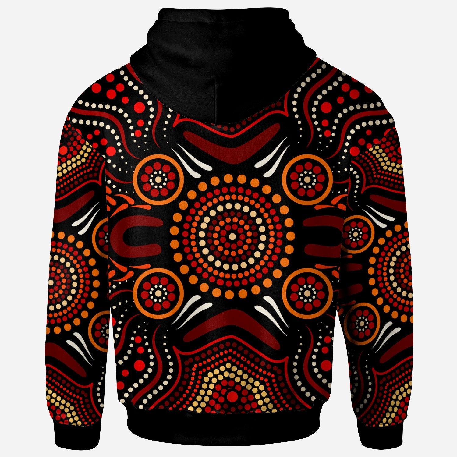 Aboriginal Personalised Zip Hoodie - Aboriginal Boomerangs With Dot Painting Pattern