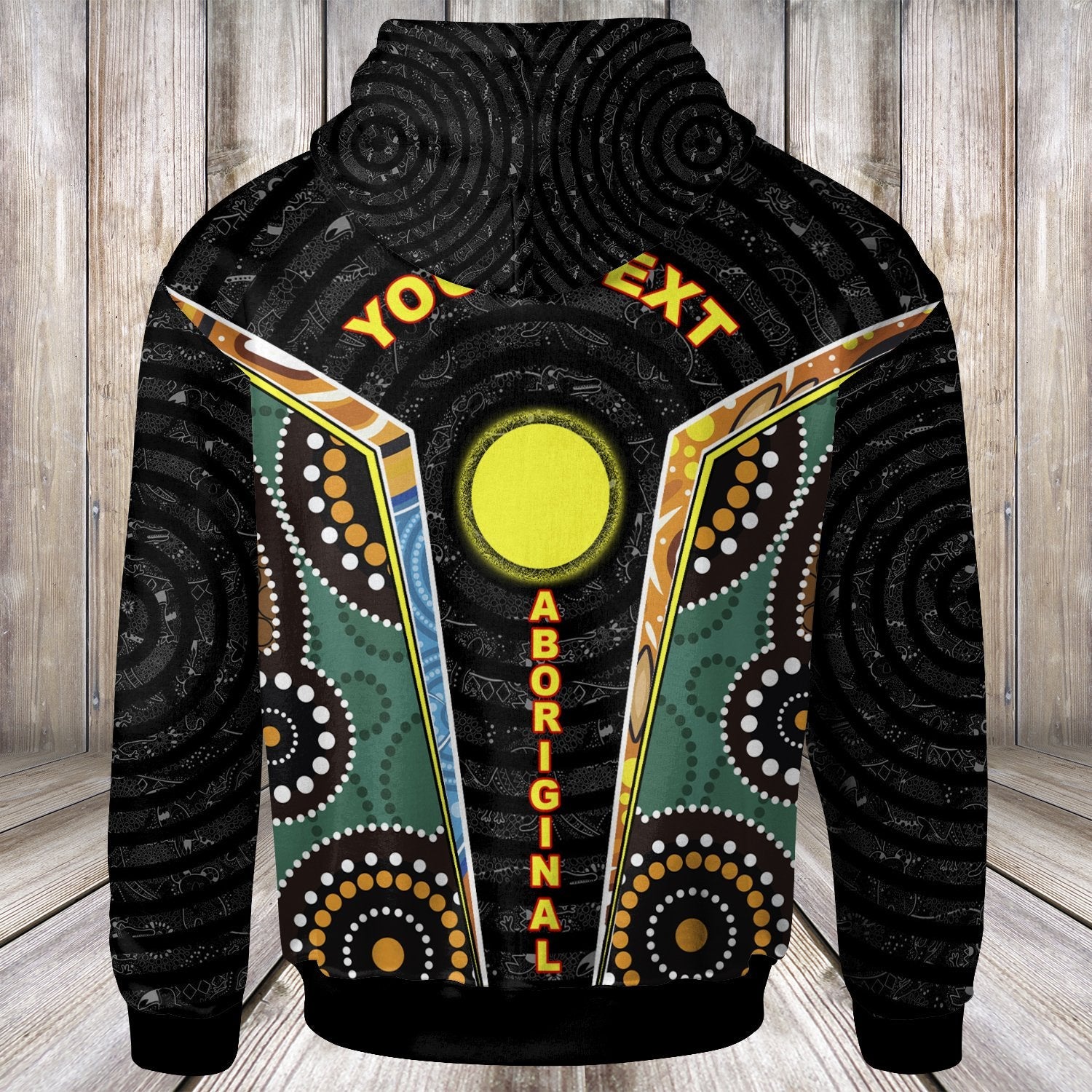 (Custom) Zip Hoodie - Aboriginal Lives Matter Style Tornado