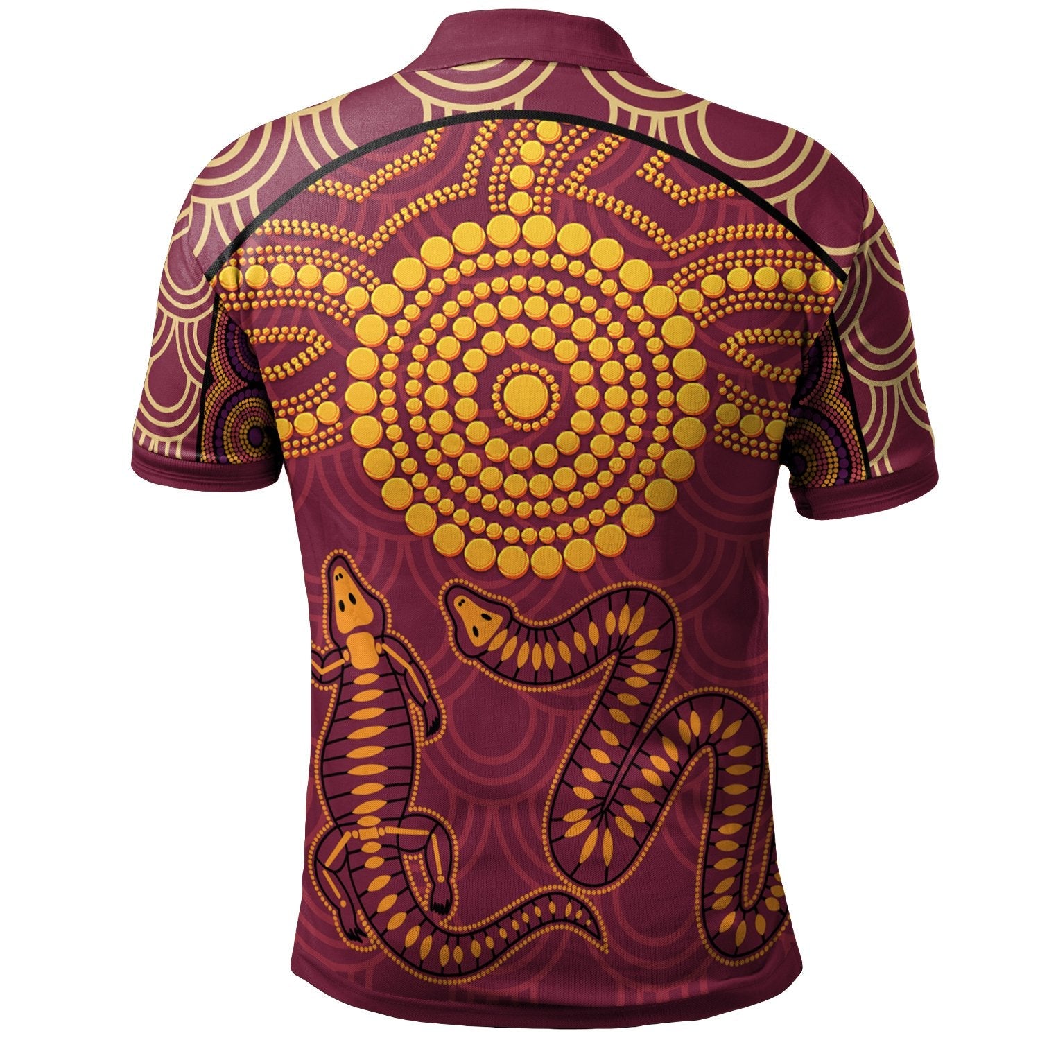 Aboriginal Polo - Aboriginal Snake And Alligator Polo Shirt