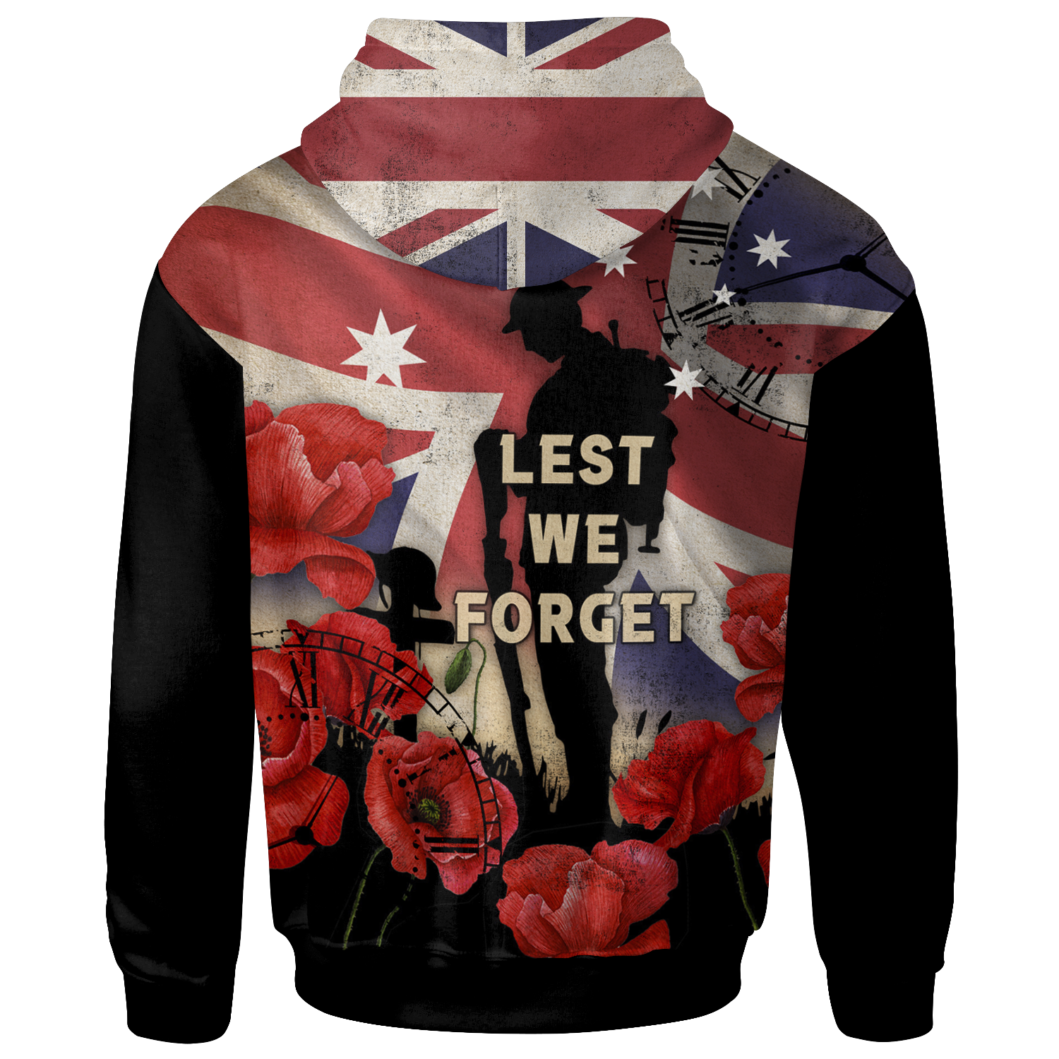 Anzac Zip Hoodie - A Day We Will Never Forget