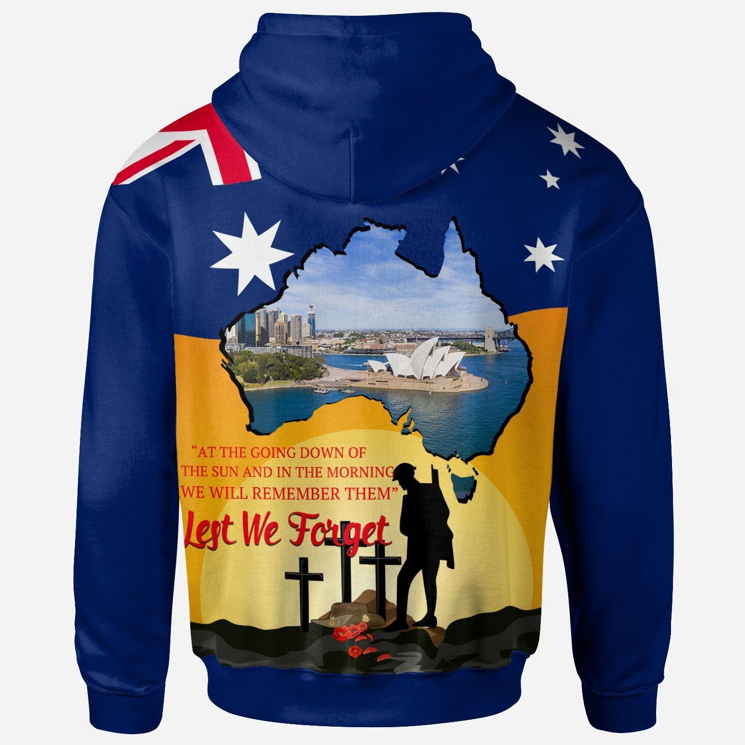 Anzac Day Zip Hoodie - Today's Peace Is Yesterday's Sacrifice