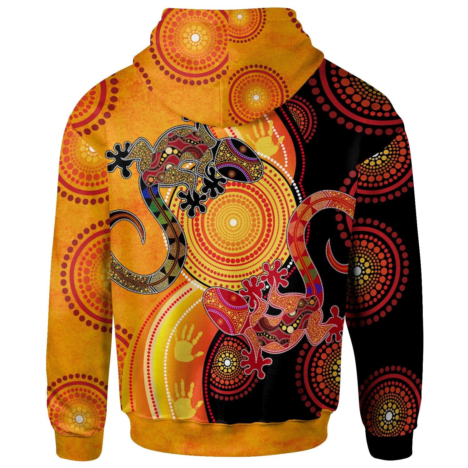 Aboriginal Zip Hoodie - CoUple Aboriginal Lizards