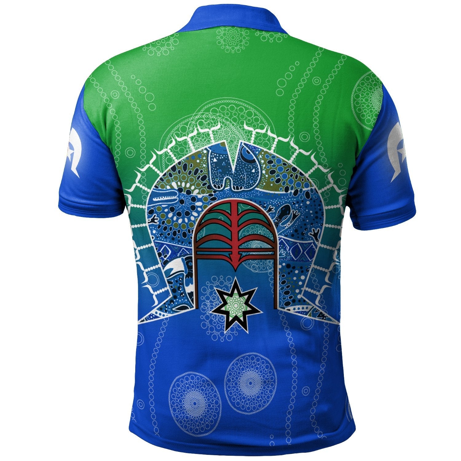 Aboriginal Polo - Torres Strait Symbol With Aboriginal Patterns Polo Shirt