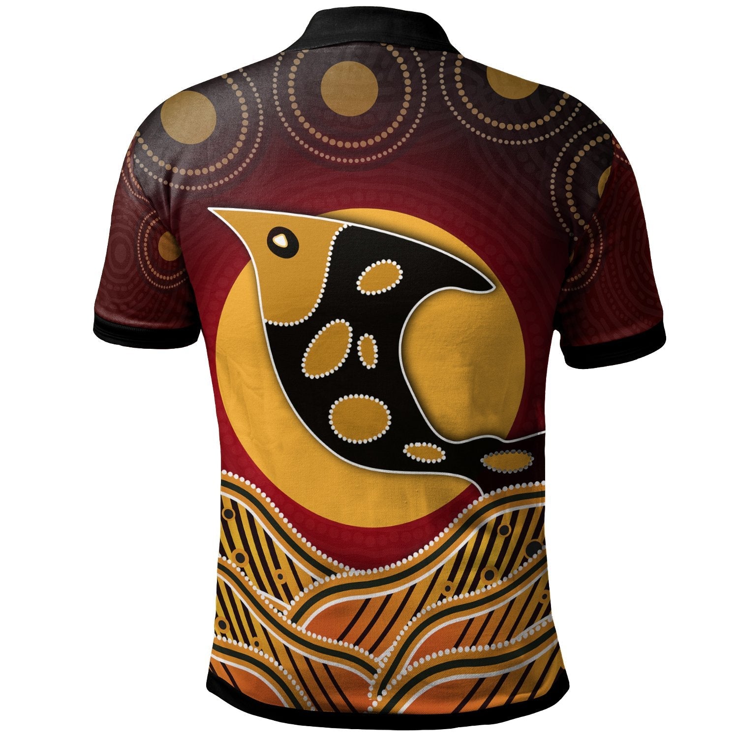 Aboriginal Polo - Aboriginal Dot Patterns Fish Polo Shirt