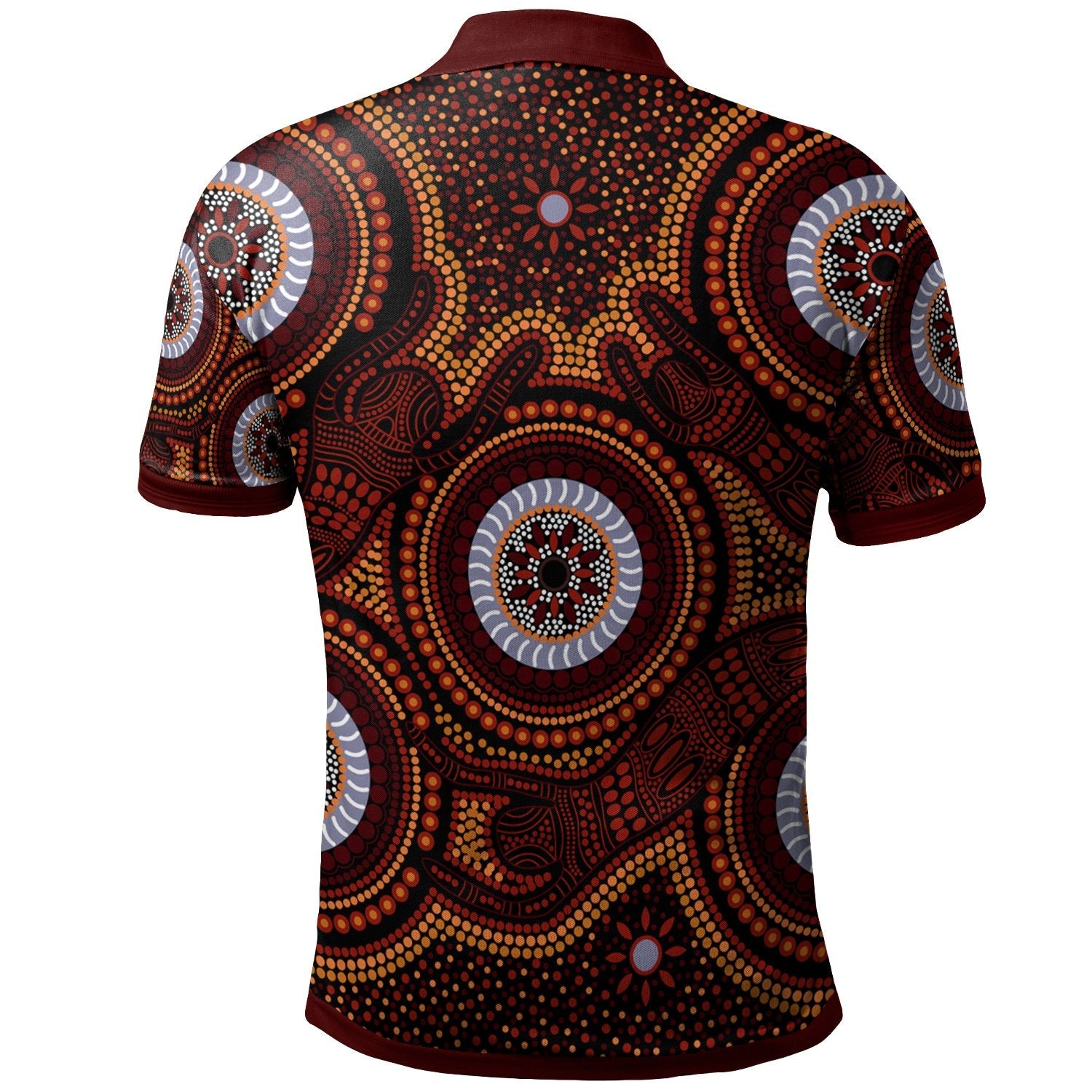 Aboriginal Polo - Aboriginal Human Dot Painting Art Polo Shirt