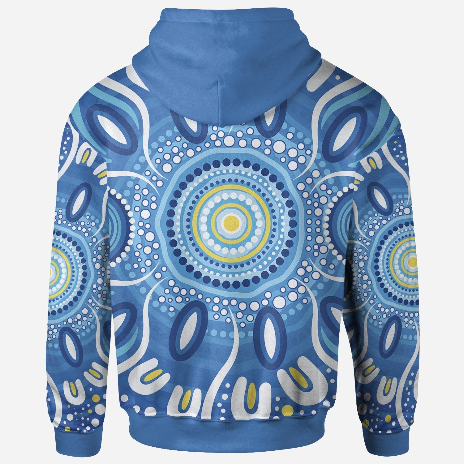 Aboriginal Zip Hoodie - Indigenous Dot Painting Patterns