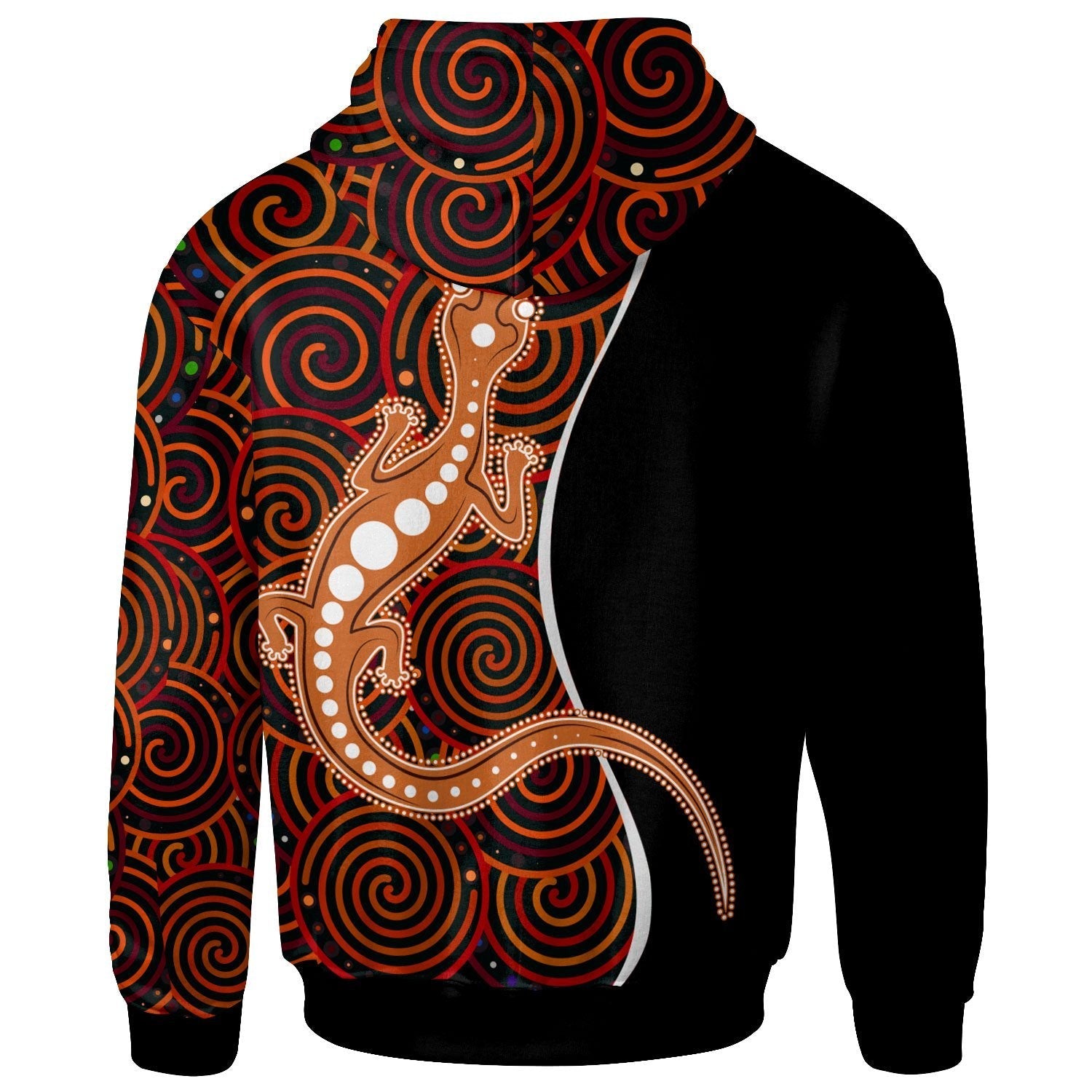 Aboriginal Zip Hoodie - Indigenous Lizard Dreaming