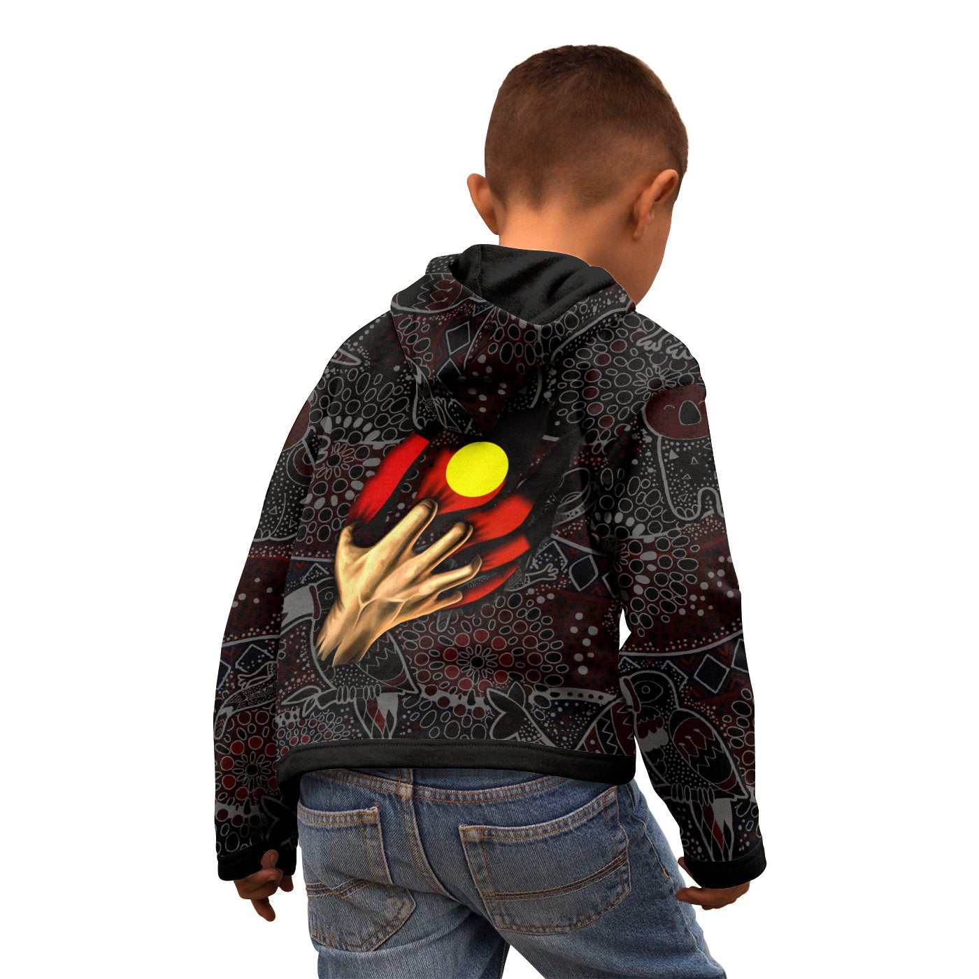 Aboriginal Zip Up Hooaie Kid - Aboriginal Blood In Me