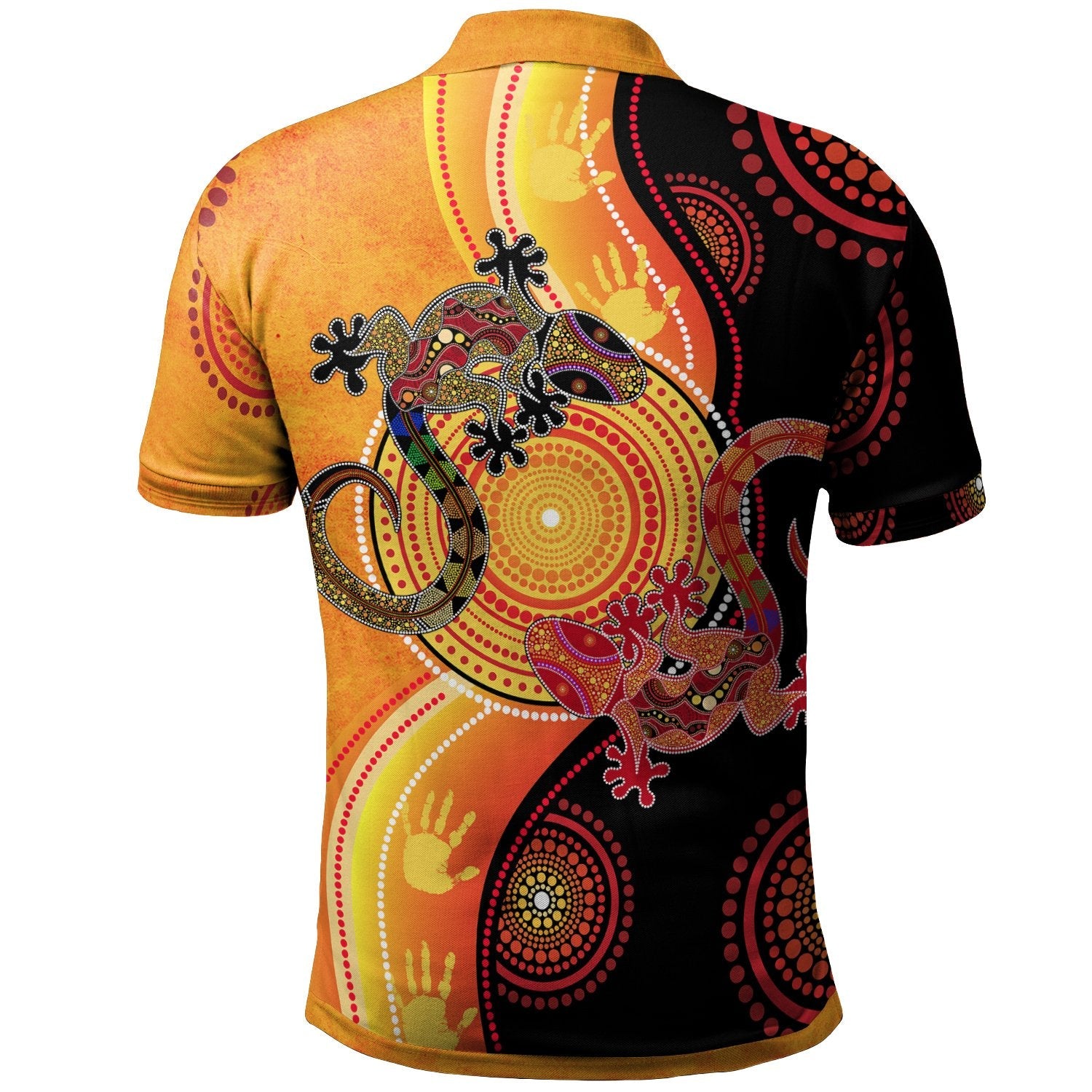 Aboriginal Polo - Personalised Couple Aboriginal Lizards Polo Shirt