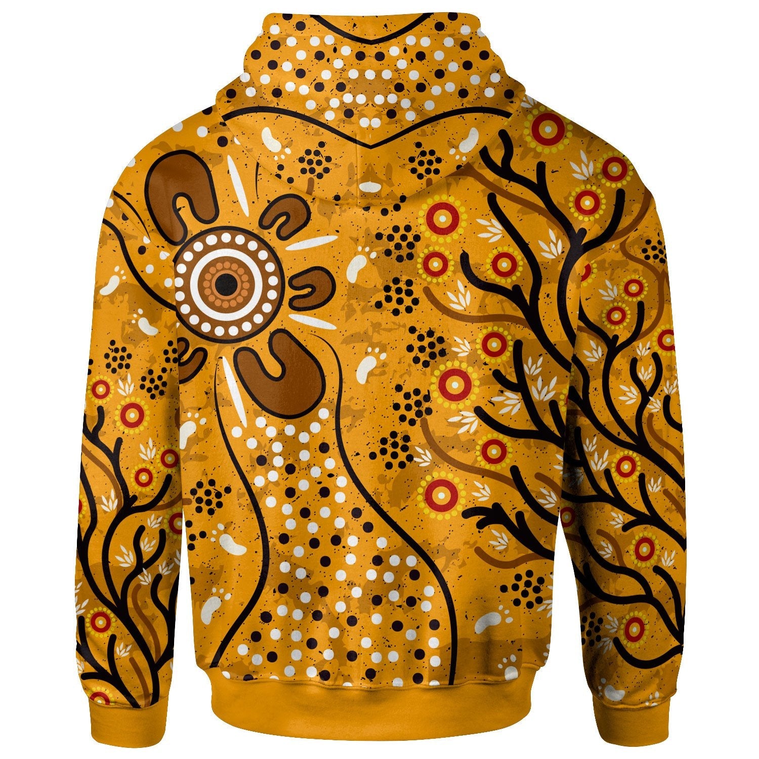 Zip Hoodie - Aboriginal Art In Spring Style