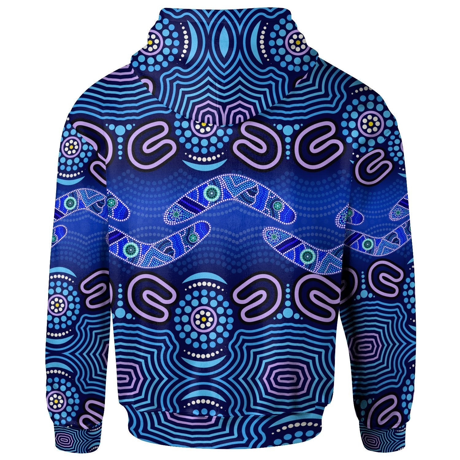 ABoriginal Zip Hoodie - Boomerangs And Dot Painting Art Ver02