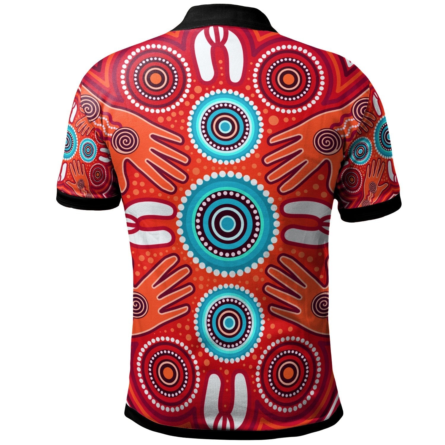 Aboriginal Polo - Aboriginal Family With Dot Painting art Polo Shirt