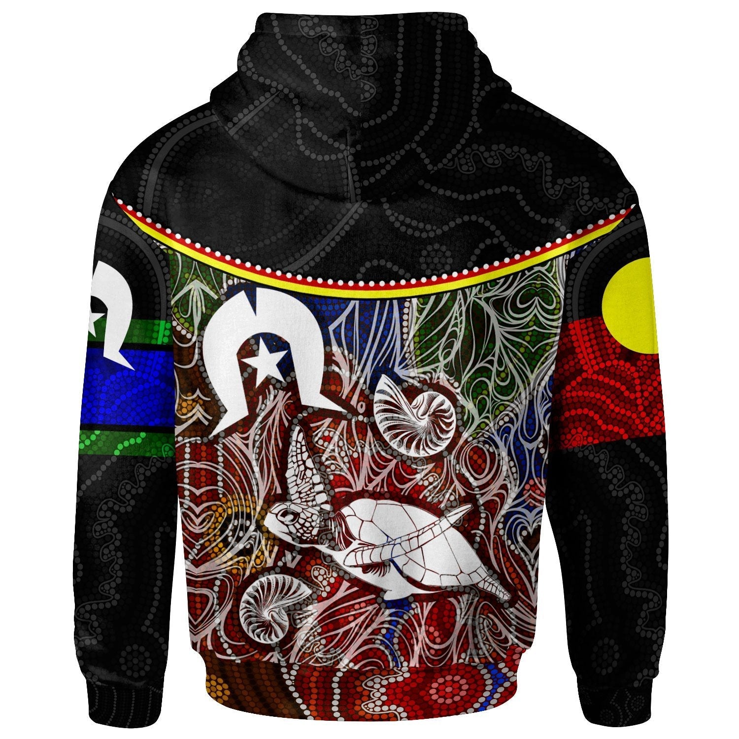 Zip Hoodie - Aboriginal Dot In Naidoc Week Style