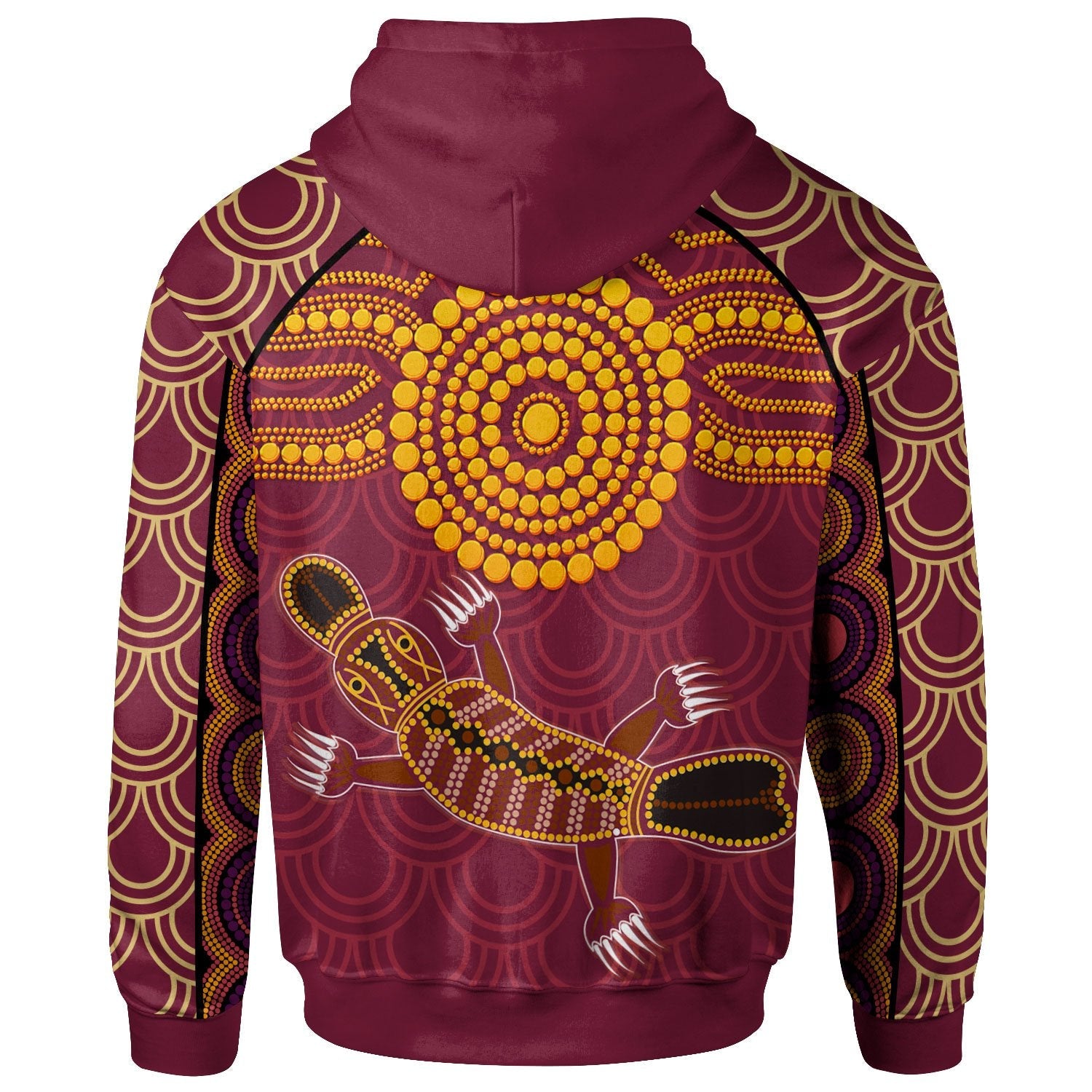 Aboriginal Zip Hoodie - Aboriginal Platypus