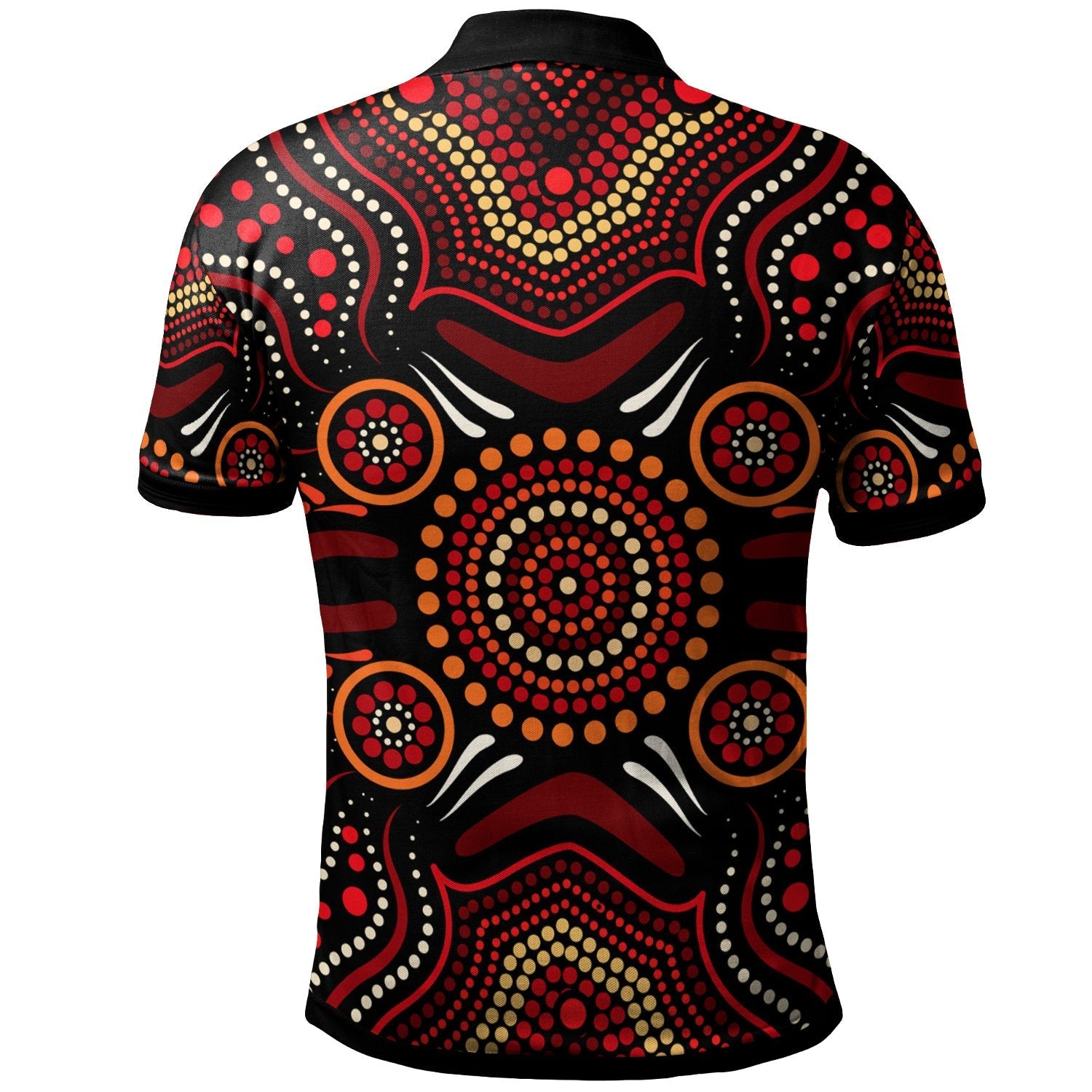 Aboriginal Polo - Aboriginal Boomerangs With Dot Painting Pattern Polo Shirt
