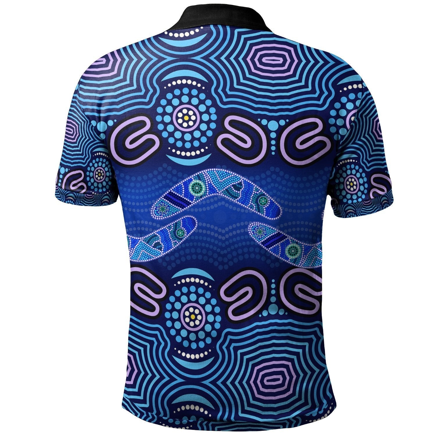 Aboriginal Polo - Boomerangs And Dot Painting Art Ver02 Polo Shirt