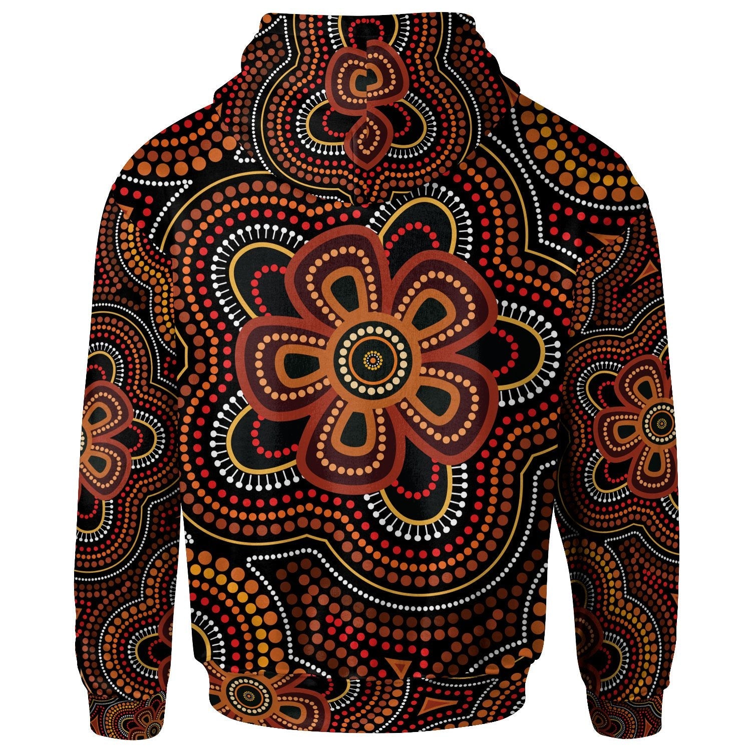 ABoriginal Zip Hoodie - Aboriginal Dot Painting Flowers Style Ver02