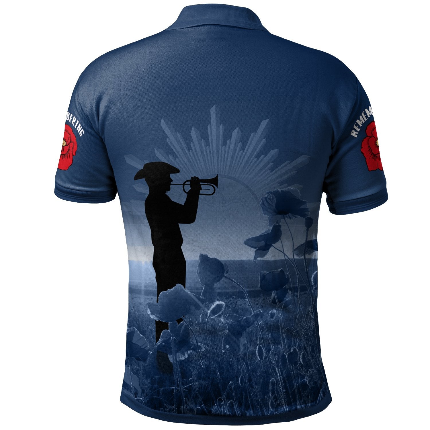 Anzac Polo - Navy Anzac Remembering Our Heroes Polo Shirt