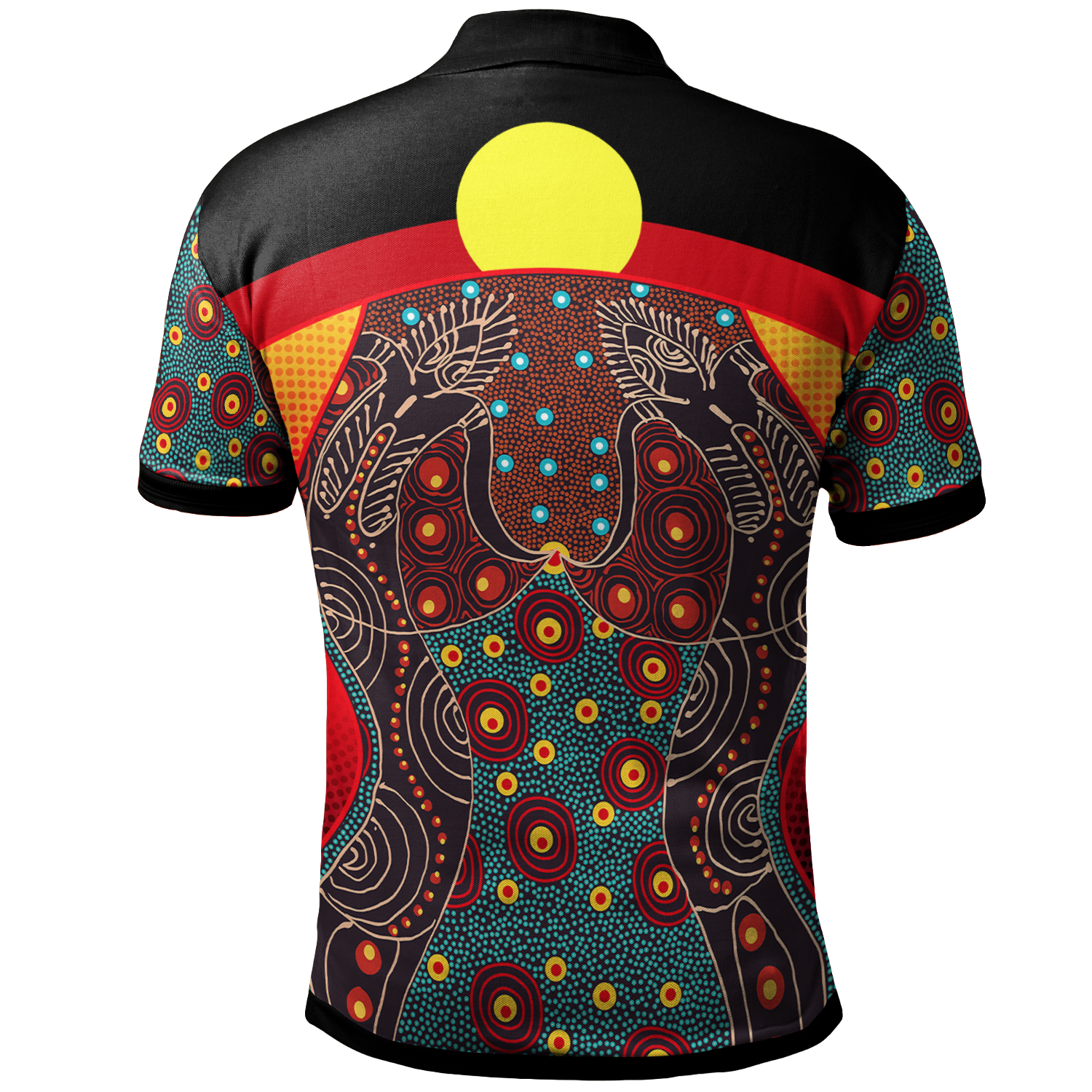 Aboriginal Polo - Aboriginal Sublimation Dot Pattern Style (Red) Polo Shirt